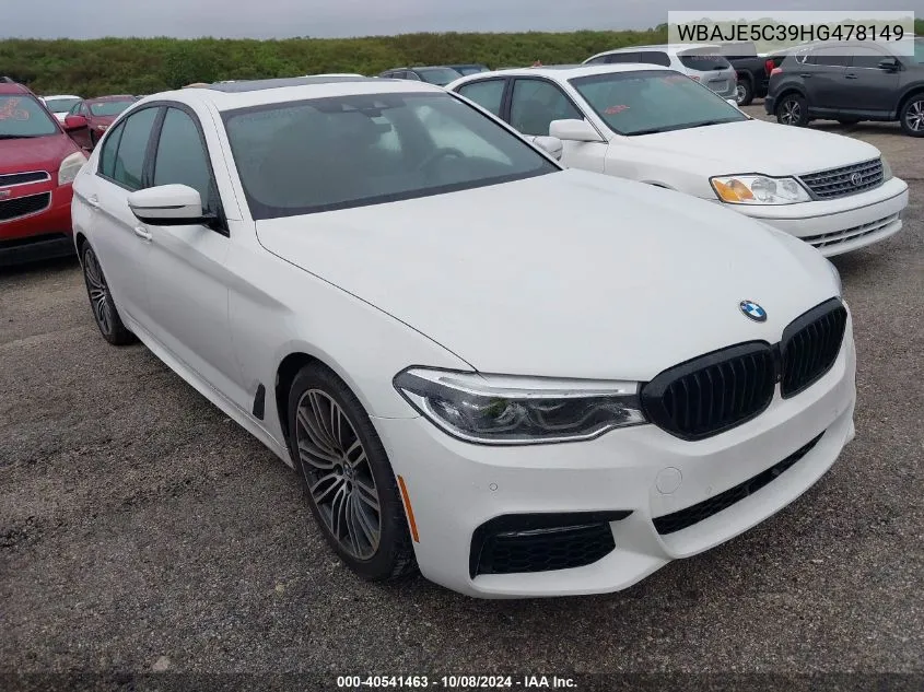 2017 BMW 540 I VIN: WBAJE5C39HG478149 Lot: 40541463