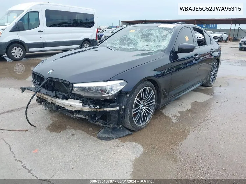 2018 BMW 540I VIN: WBAJE5C52JWA95315 Lot: 39518787