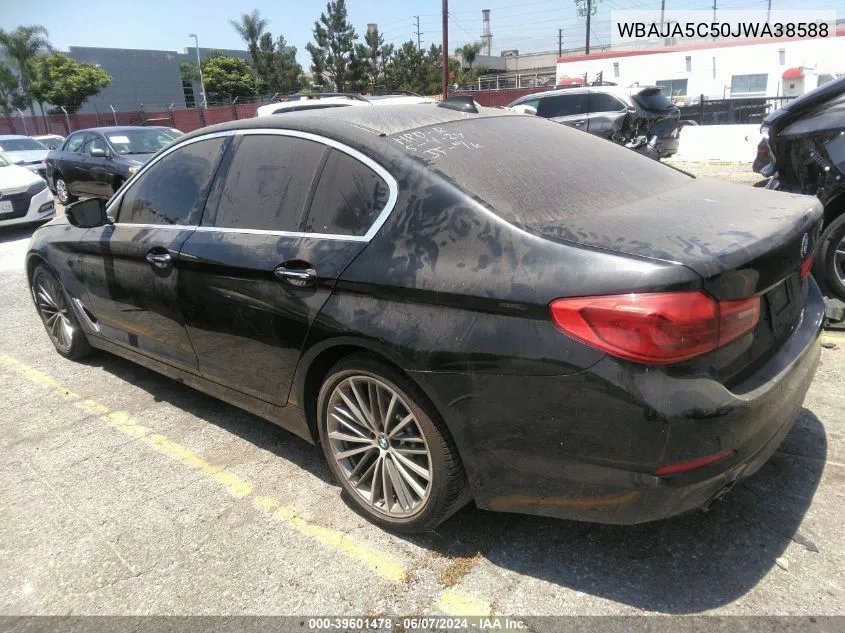 2018 BMW 530I VIN: WBAJA5C50JWA38588 Lot: 39601478