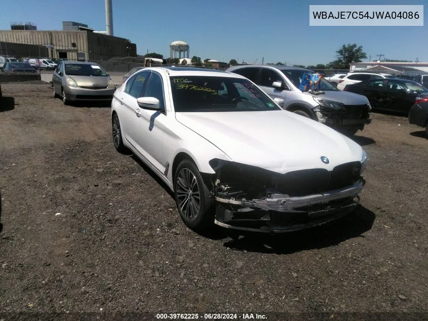 2018 BMW 540I xDrive VIN: WBAJE7C54JWA04086 Lot: 39762225