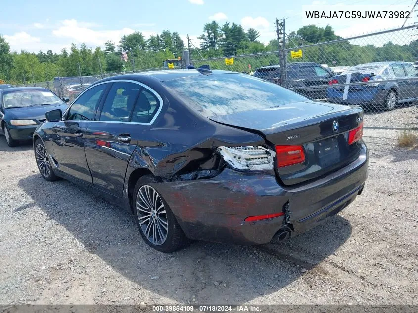 2018 BMW 530I xDrive VIN: WBAJA7C59JWA73982 Lot: 39854109