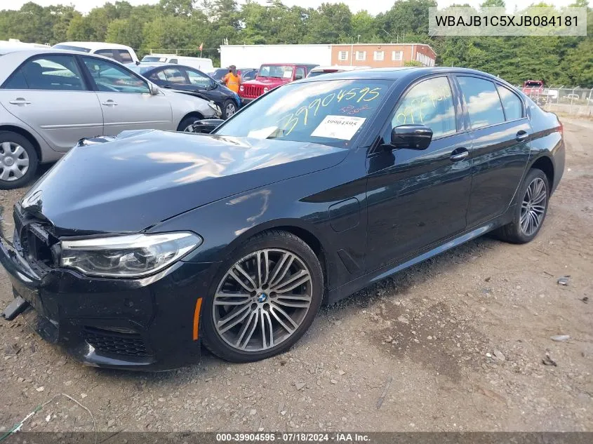 2018 BMW 530E xDrive Iperformance VIN: WBAJB1C5XJB084181 Lot: 39904595