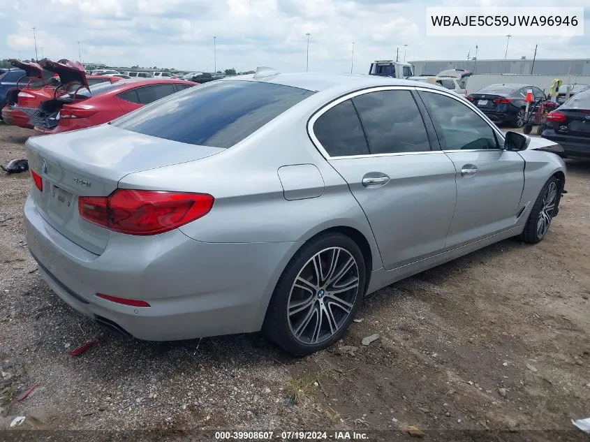 2018 BMW 540I VIN: WBAJE5C59JWA96946 Lot: 39908607