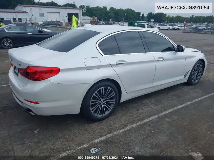 2018 BMW 540I xDrive VIN: WBAJE7C5XJG891054 Lot: 39949274