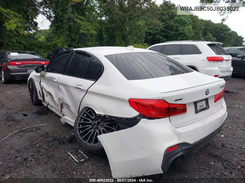 2018 BMW M550I xDrive VIN: WBAJB9C50JB035022 Lot: 40022522