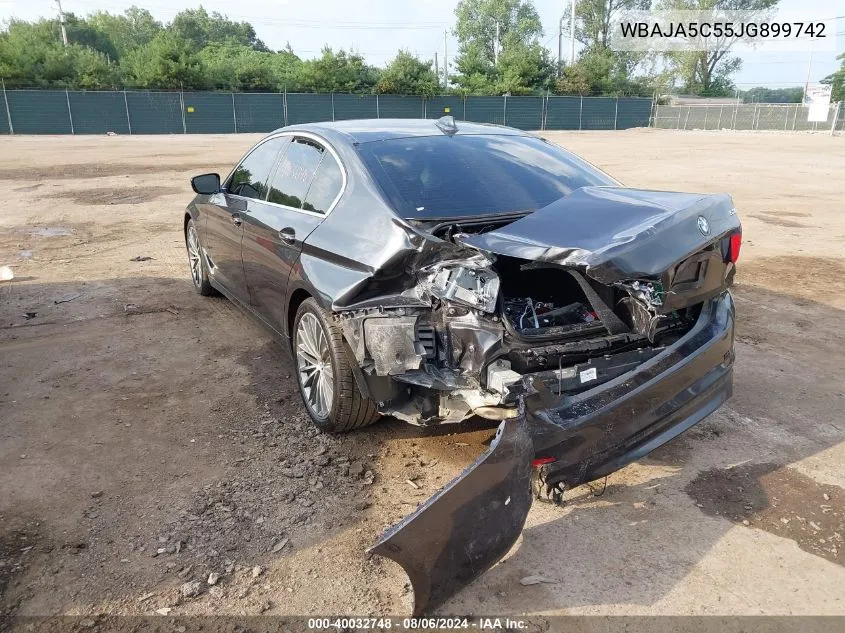 2018 BMW 530I VIN: WBAJA5C55JG899742 Lot: 40032748