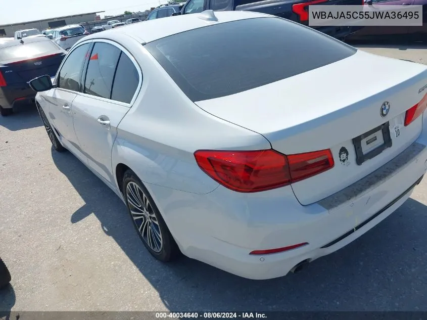 2018 BMW 530I VIN: WBAJA5C55JWA36495 Lot: 40034640