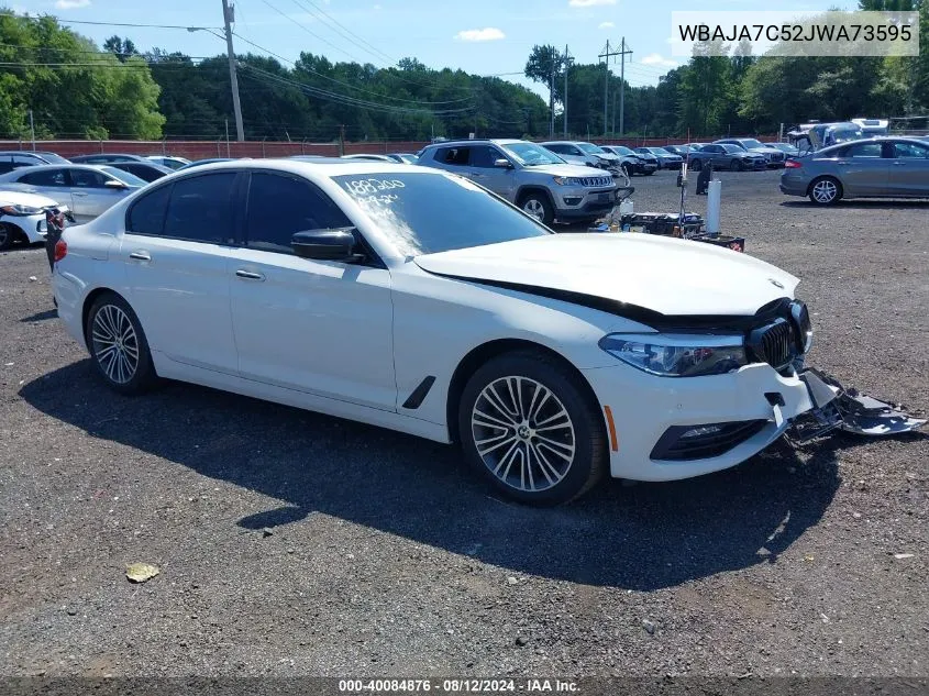 2018 BMW 530I xDrive VIN: WBAJA7C52JWA73595 Lot: 40084876