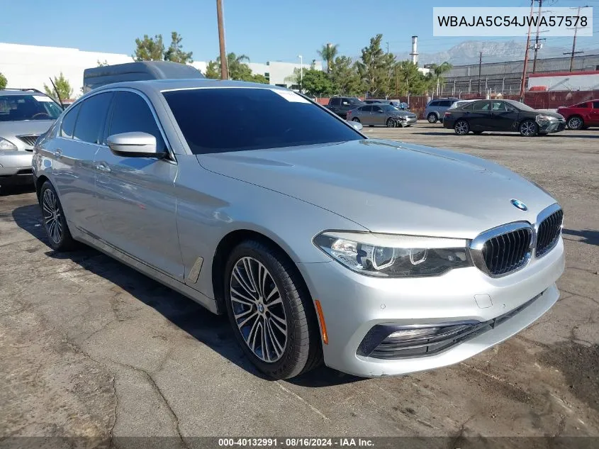 2018 BMW 530I VIN: WBAJA5C54JWA57578 Lot: 40132991