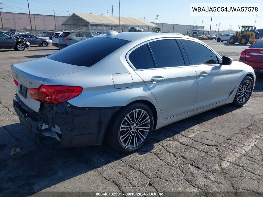 2018 BMW 530I VIN: WBAJA5C54JWA57578 Lot: 40132991