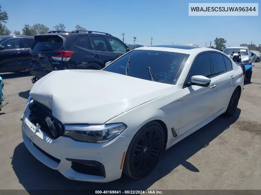 2018 BMW 540I VIN: WBAJE5C53JWA96344 Lot: 40169841