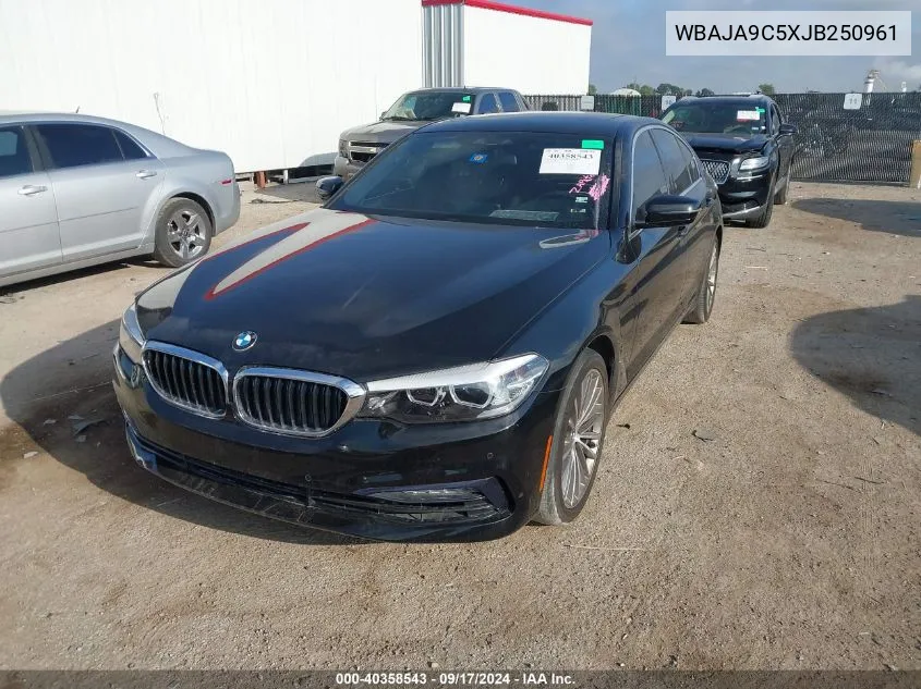 2018 BMW 530E VIN: WBAJA9C5XJB250961 Lot: 40358543