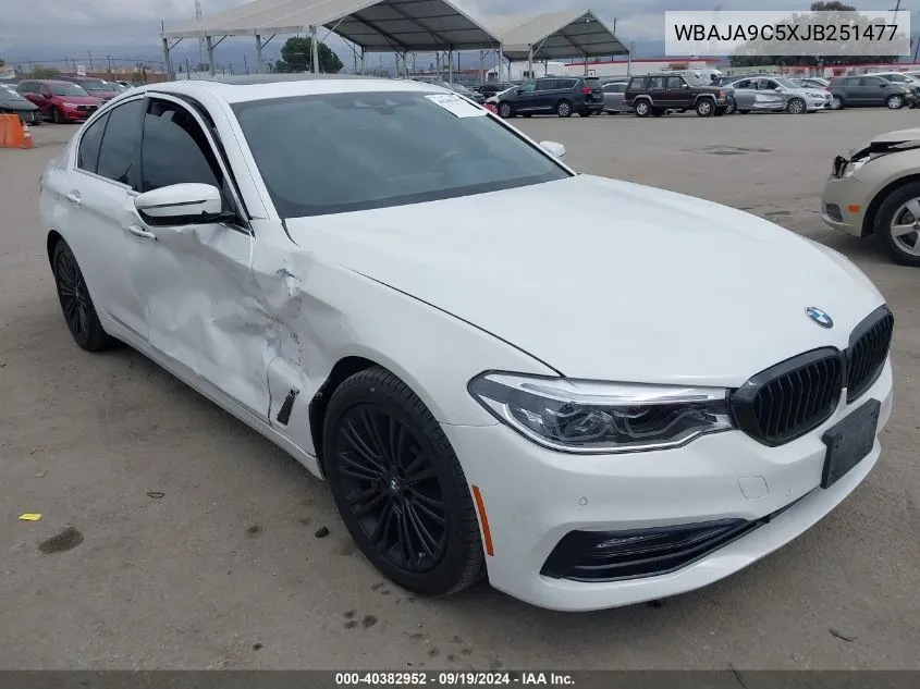 2018 BMW 530E Iperformance VIN: WBAJA9C5XJB251477 Lot: 40382952