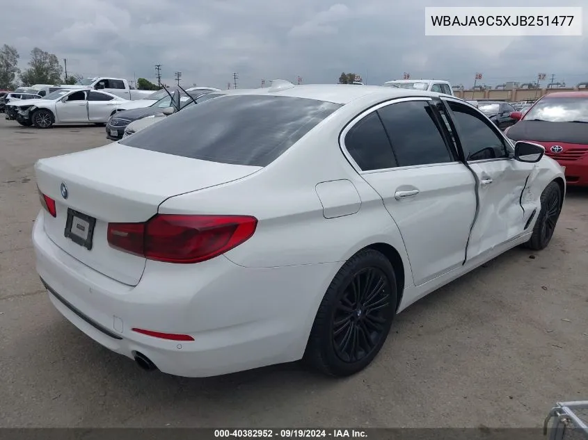 2018 BMW 530E Iperformance VIN: WBAJA9C5XJB251477 Lot: 40382952