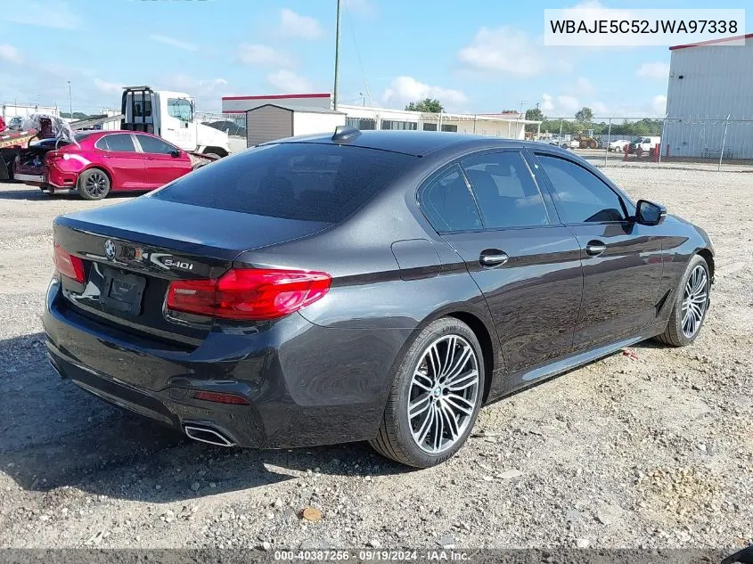 2018 BMW 540I VIN: WBAJE5C52JWA97338 Lot: 40387256