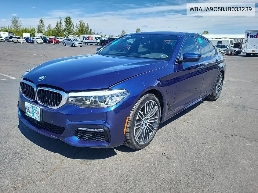 2018 BMW 530E Iperformance VIN: WBAJA9C50JB033239 Lot: 40404977