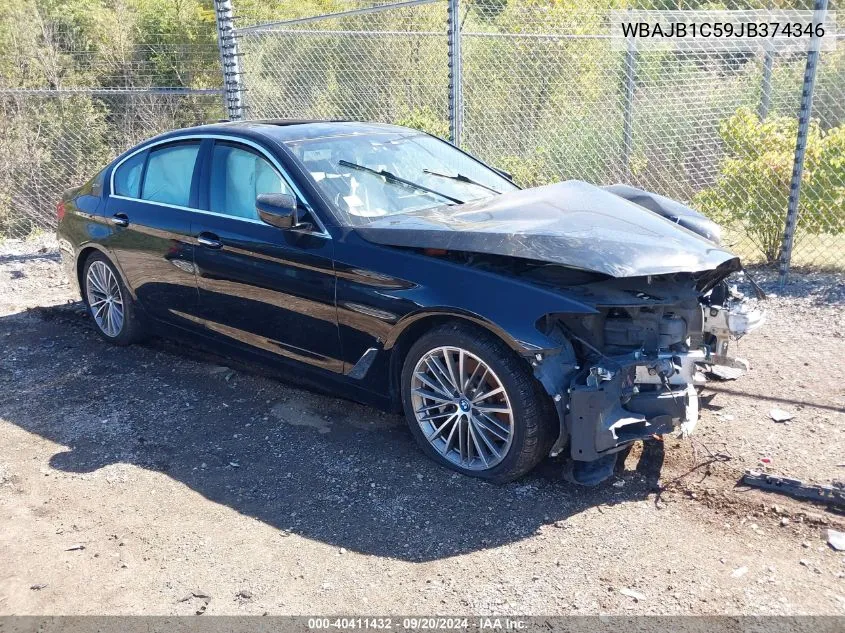 2018 BMW 530E xDrive Iperformance VIN: WBAJB1C59JB374346 Lot: 40411432