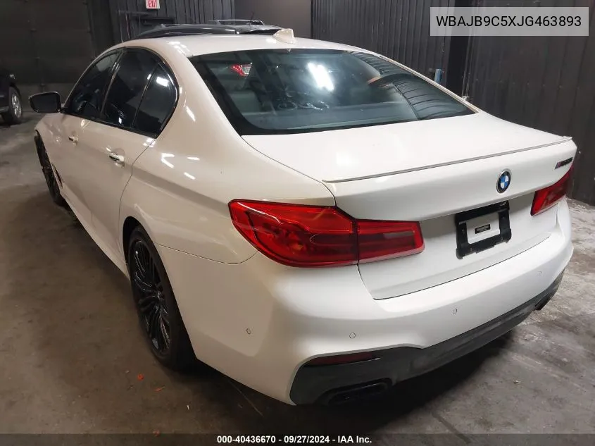 2018 BMW M550I xDrive VIN: WBAJB9C5XJG463893 Lot: 40436670