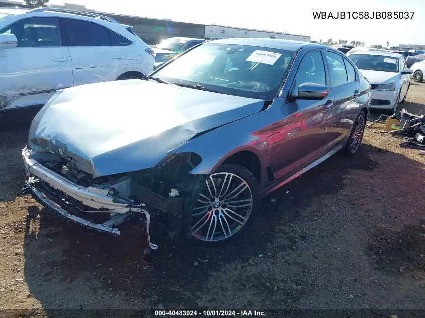 2018 BMW 530Xe VIN: WBAJB1C58JB085037 Lot: 40483024