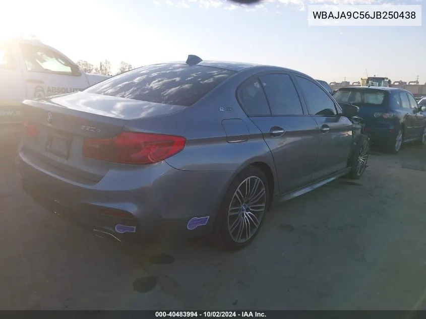 2018 BMW 530E Iperformance VIN: WBAJA9C56JB250438 Lot: 40483994