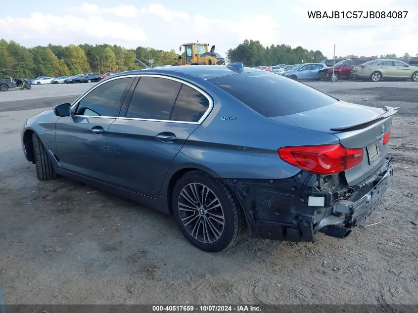 2018 BMW 530E xDrive Iperformance VIN: WBAJB1C57JB084087 Lot: 40517659