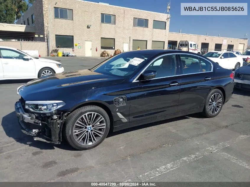 2018 BMW 530E xDrive Iperformance VIN: WBAJB1C55JB085626 Lot: 40547299