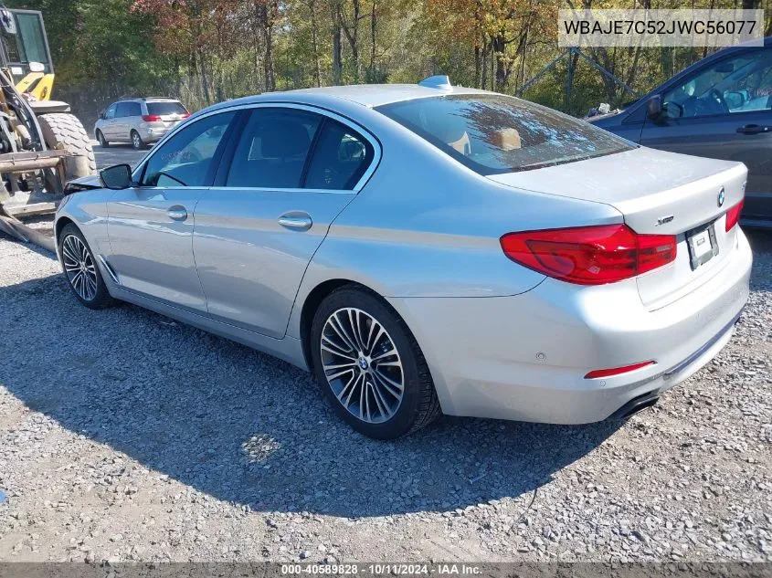 2018 BMW 540I xDrive VIN: WBAJE7C52JWC56077 Lot: 40589828