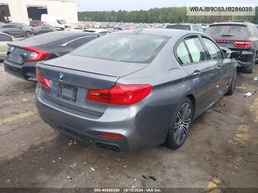 2018 BMW M550I xDrive VIN: WBAJB9C53JB286035 Lot: 40590380