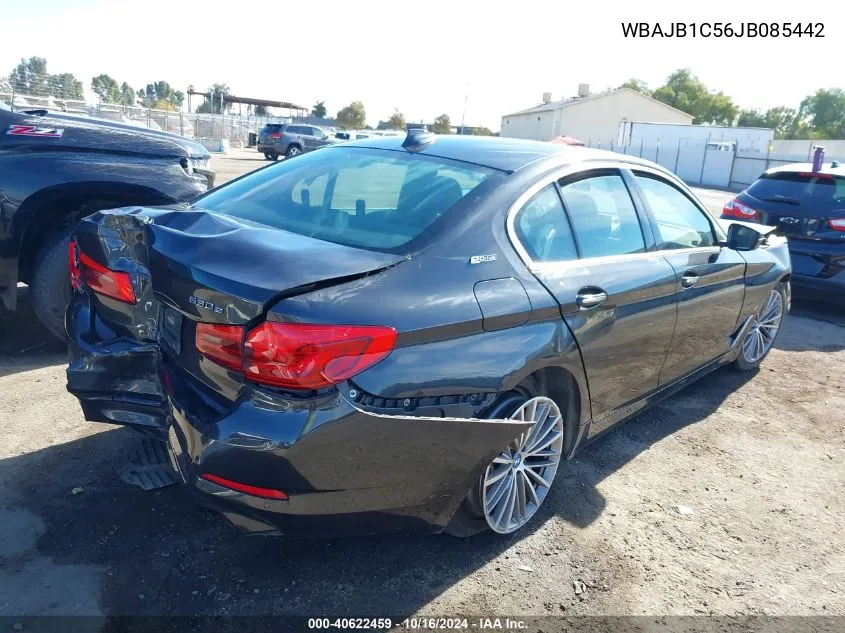 2018 BMW 530E xDrive Iperformance VIN: WBAJB1C56JB085442 Lot: 40622459