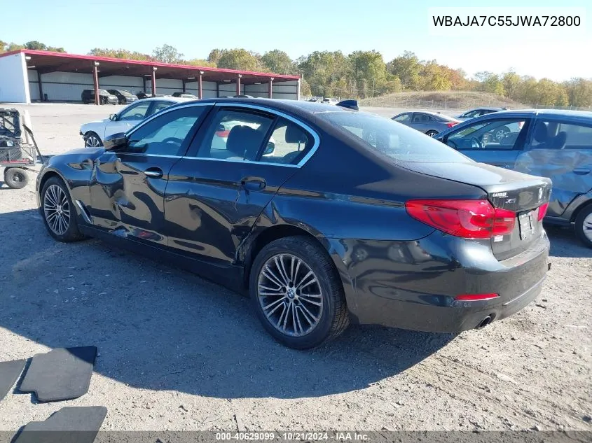 WBAJA7C55JWA72800 2018 BMW 530I Xi