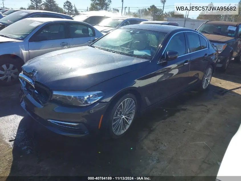 2018 BMW 540I VIN: WBAJE5C57JWA95682 Lot: 40784189