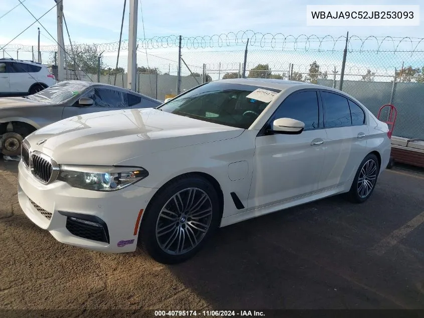 2018 BMW 530E Iperformance VIN: WBAJA9C52JB253093 Lot: 40795174