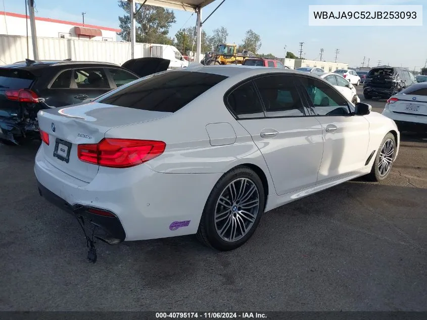 2018 BMW 530E Iperformance VIN: WBAJA9C52JB253093 Lot: 40795174