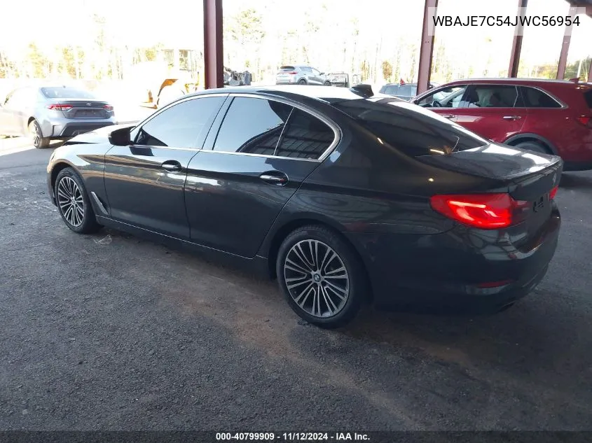 2018 BMW 540I xDrive VIN: WBAJE7C54JWC56954 Lot: 40799909