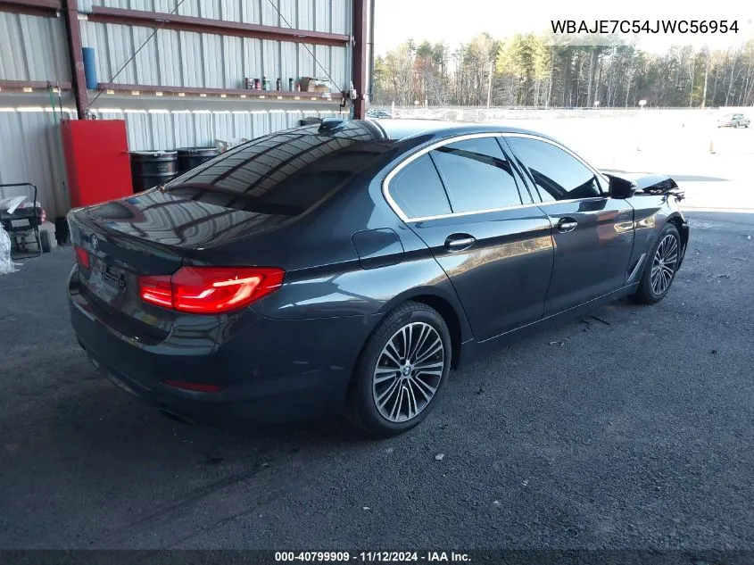 2018 BMW 540I xDrive VIN: WBAJE7C54JWC56954 Lot: 40799909