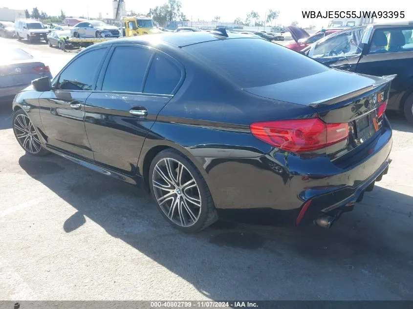 2018 BMW 540I VIN: WBAJE5C55JWA93395 Lot: 40802799