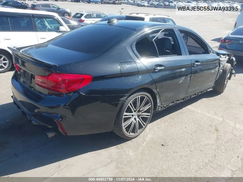 2018 BMW 540I VIN: WBAJE5C55JWA93395 Lot: 40802799