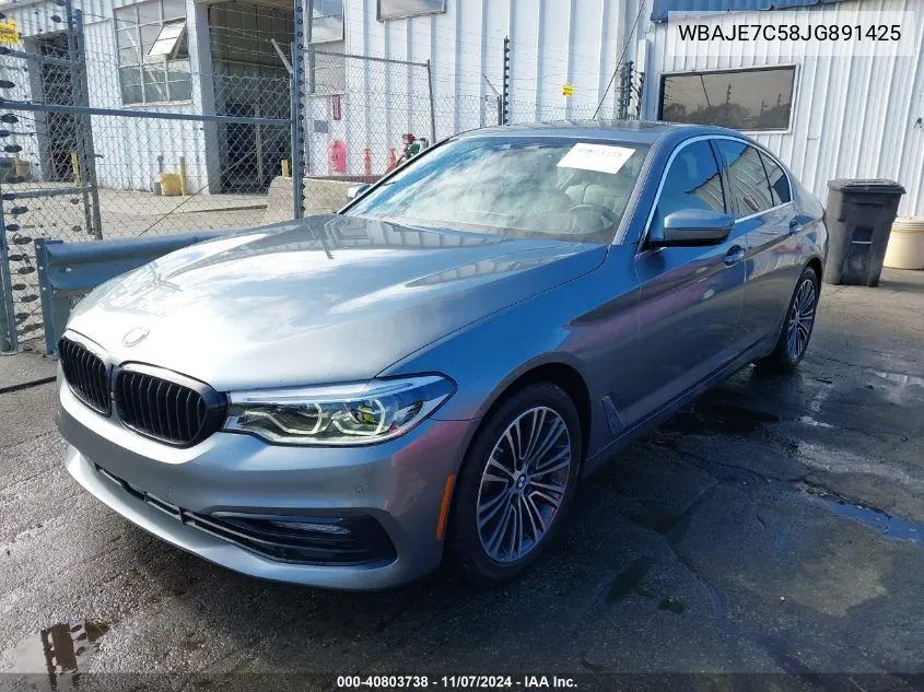 2018 BMW 540I xDrive VIN: WBAJE7C58JG891425 Lot: 40803738