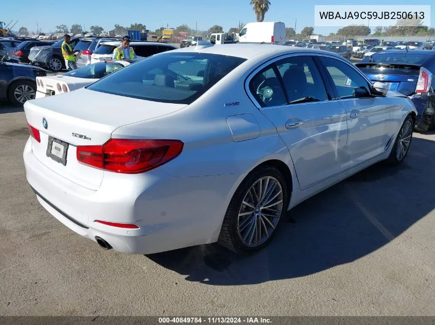 2018 BMW 530E Iperformance VIN: WBAJA9C59JB250613 Lot: 40849784