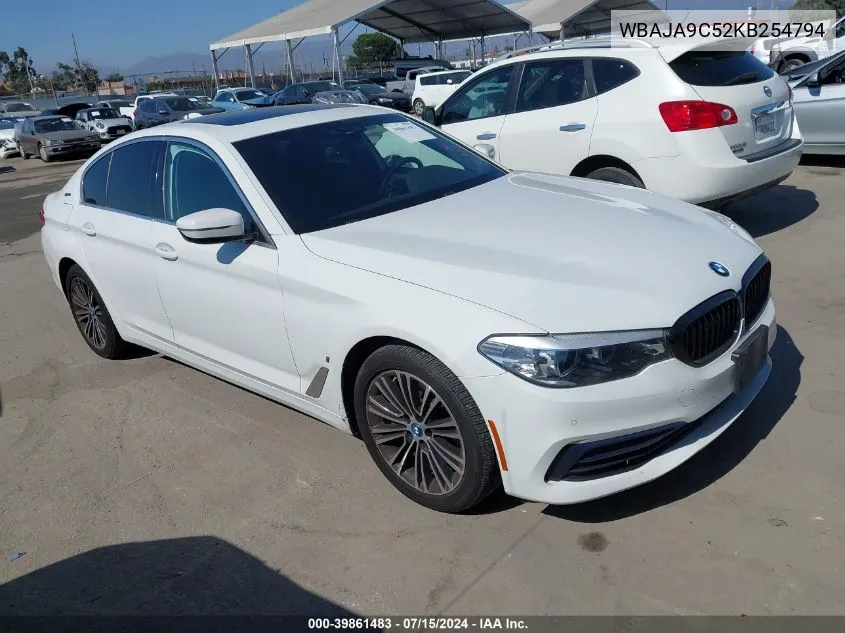 2019 BMW 530E Iperformance VIN: WBAJA9C52KB254794 Lot: 39861483