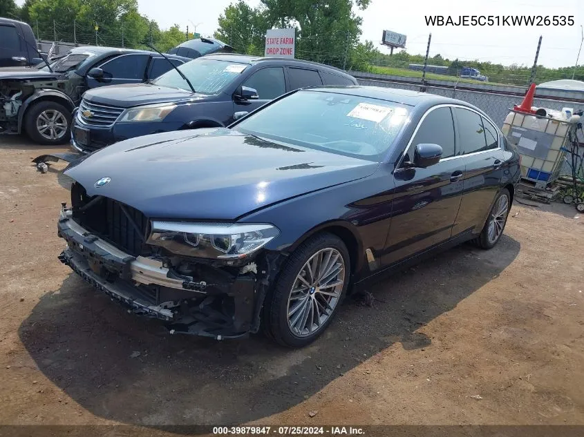 2019 BMW 540I VIN: WBAJE5C51KWW26535 Lot: 39879847