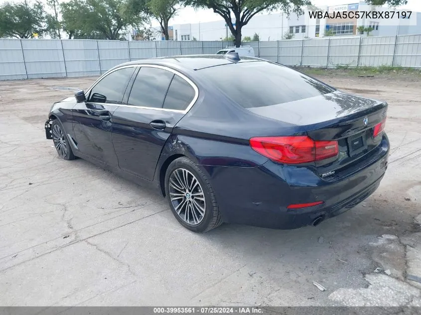 2019 BMW 530I VIN: WBAJA5C57KBX87197 Lot: 39953561