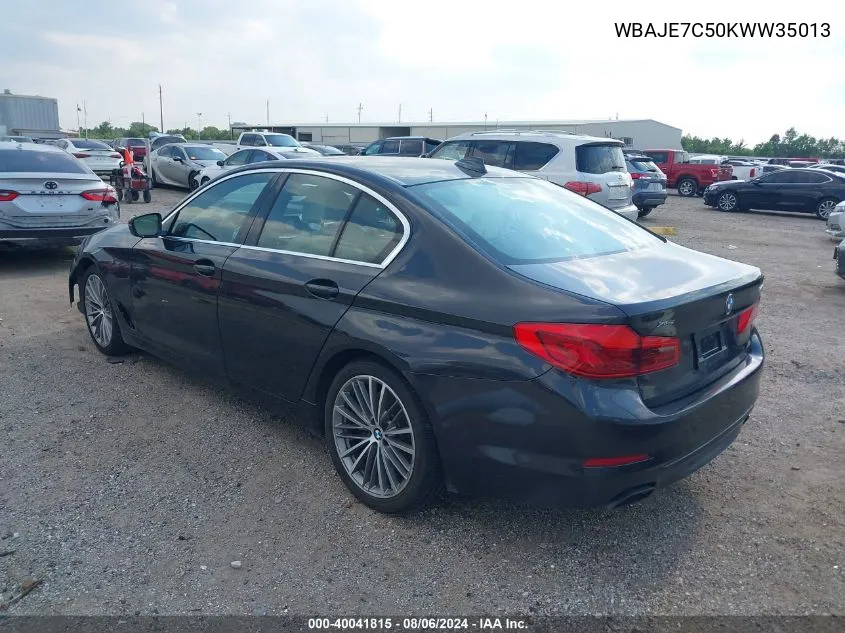 2019 BMW 540I xDrive VIN: WBAJE7C50KWW35013 Lot: 40041815