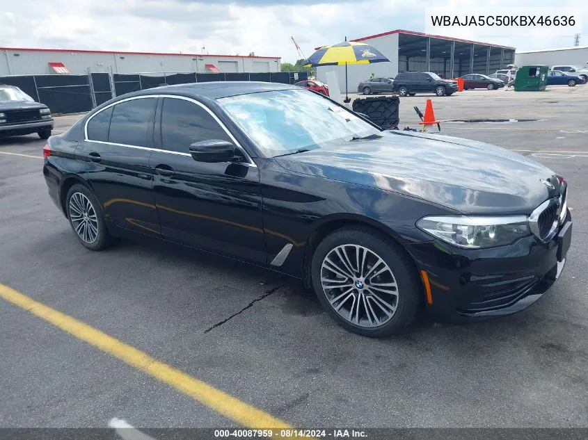 2019 BMW 530I VIN: WBAJA5C50KBX46636 Lot: 40087959