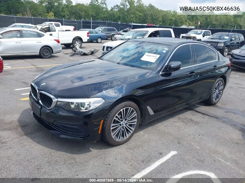 2019 BMW 530I VIN: WBAJA5C50KBX46636 Lot: 40087959