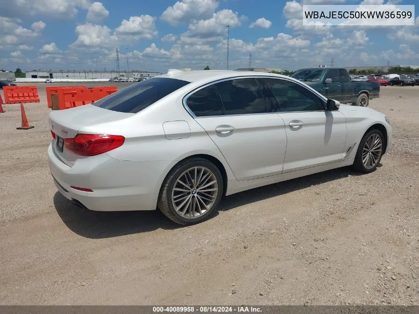 2019 BMW 540I VIN: WBAJE5C50KWW36599 Lot: 40089958