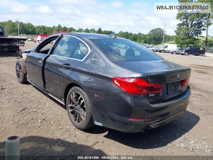 2019 BMW 530E xDrive Iperformance VIN: WBAJB1C57KB375500 Lot: 40161096