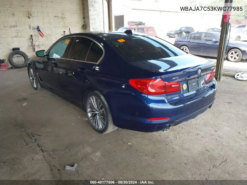 WBAJA7C53KWC77985 2019 BMW 530I xDrive