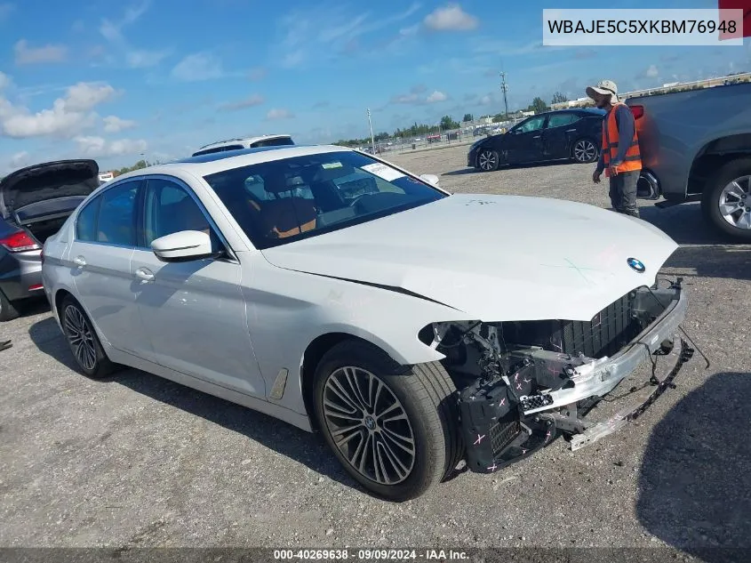 2019 BMW 540I VIN: WBAJE5C5XKBM76948 Lot: 40269638