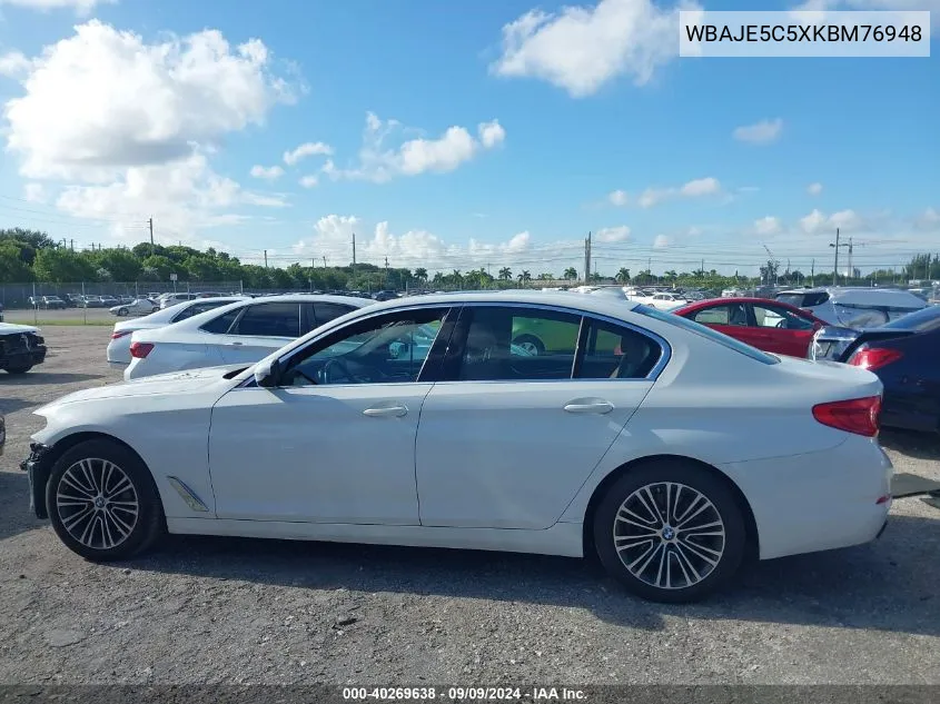 2019 BMW 540I VIN: WBAJE5C5XKBM76948 Lot: 40269638